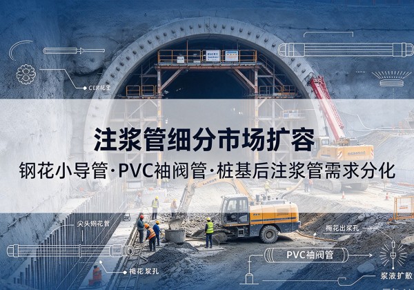 红山注浆管细分市场扩容，隧道钢花小导管、PVC 袖阀管、桩基后注浆管需求分化